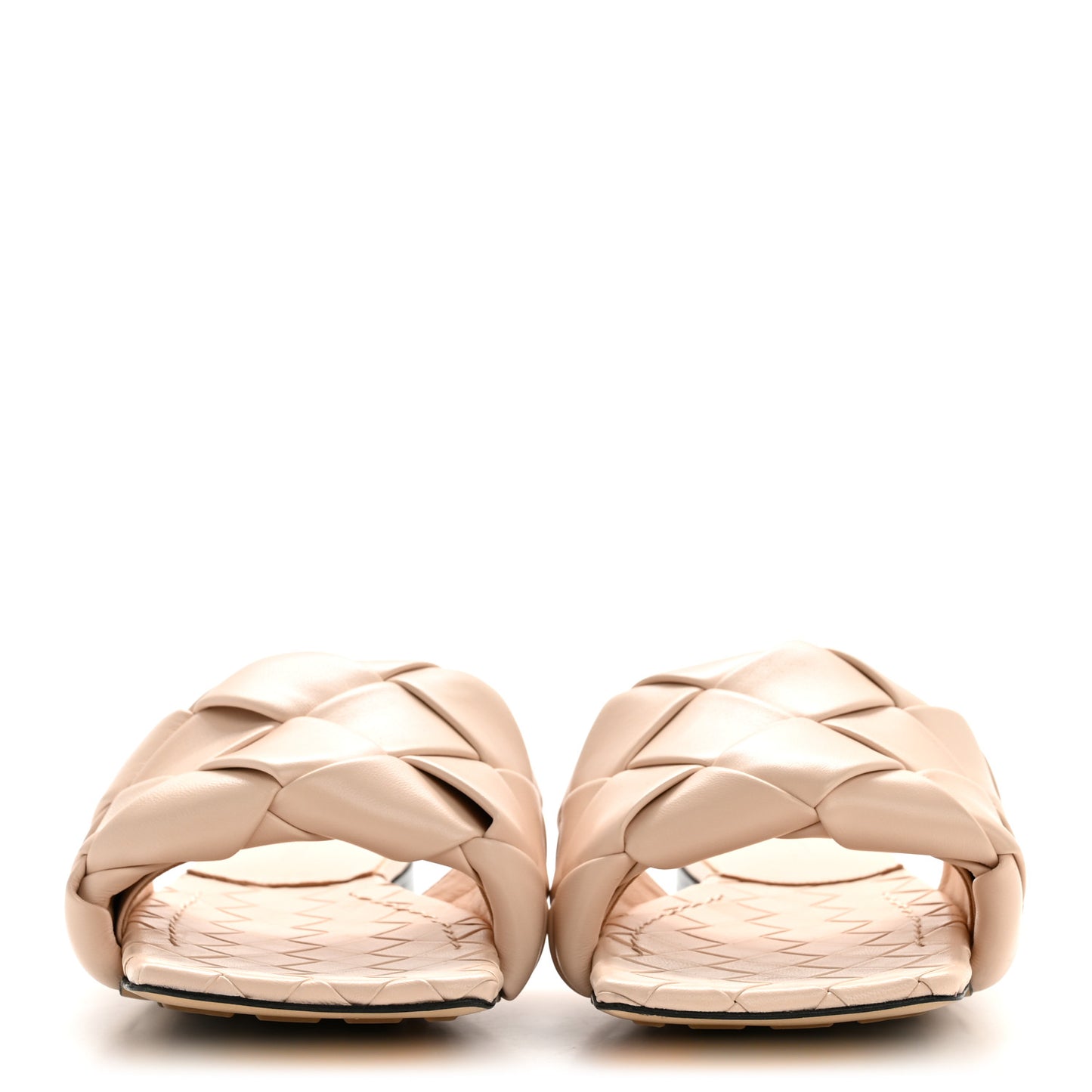 Nappa Maxi Intrecciato Lido Flat Sandals 38 Bandage