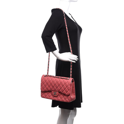 Chanel Lambskin Quilted Jumbo Double Flap Pink 3 of 16