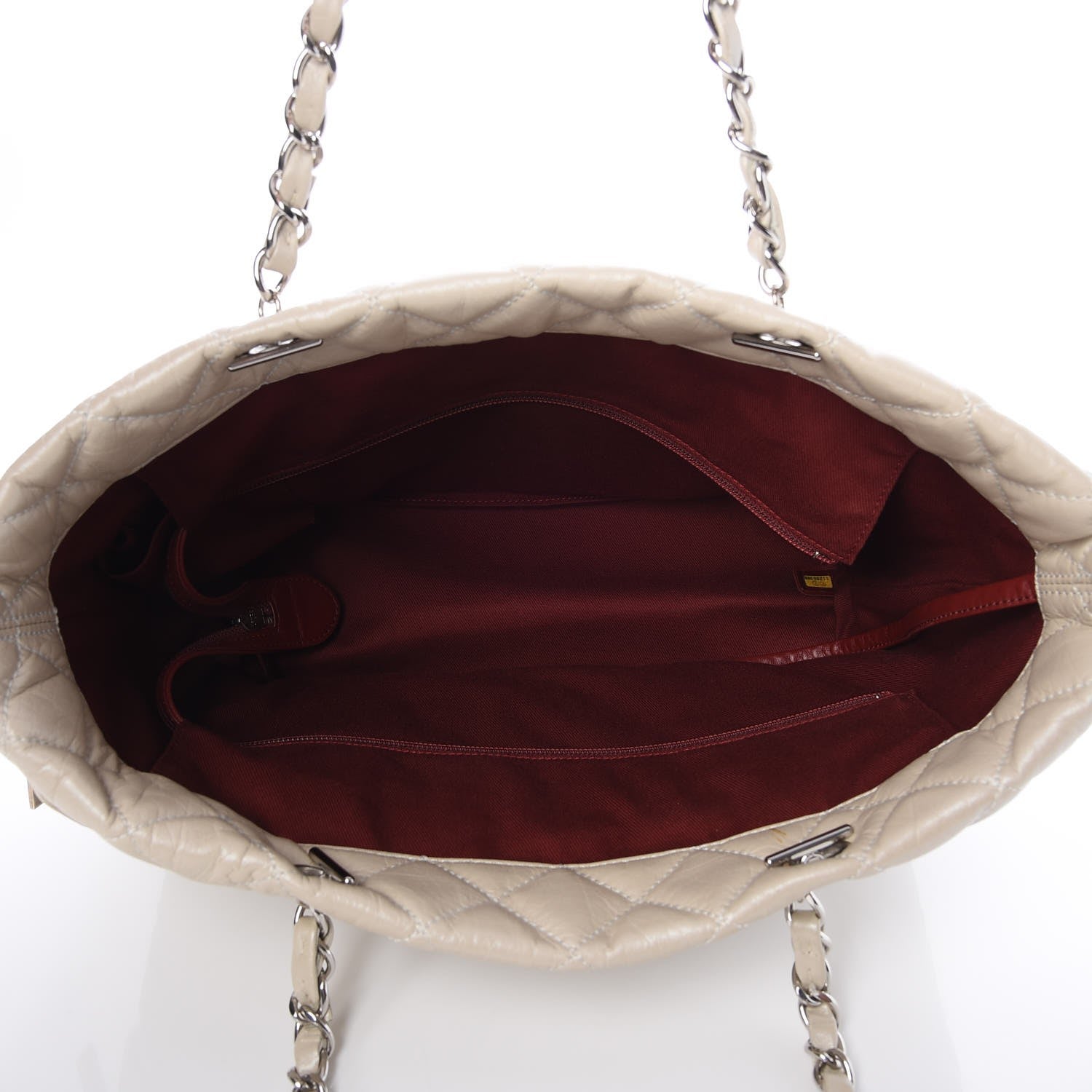Chanel Aged Calfskin Quilted Large Cotton Club Tote Pearl 5 of 9