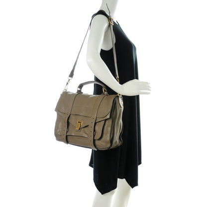 Proenza Schouler Lambskin Large PS1 Satchel Smoke 2 of 8