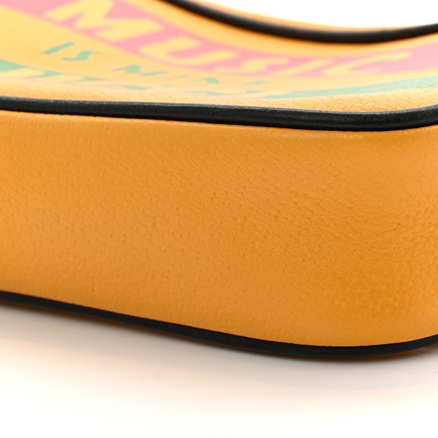 Gucci Textured Dollar Calfskin Music is Mine Belt Bag 95 38 Crop Multicolor Black 9 of 9