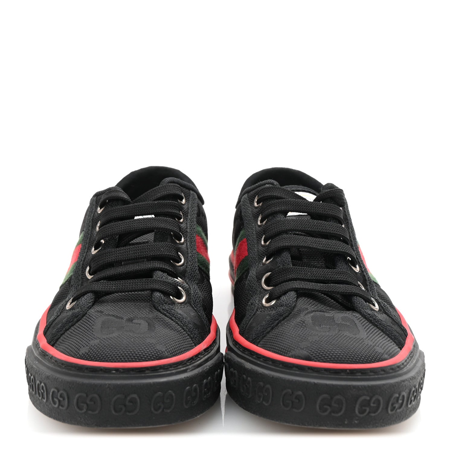Gucci Econyl Nylon Web Monogram Off The Grid Womens 1977 Tennis Sneakers 36.5 Black 3 of 8