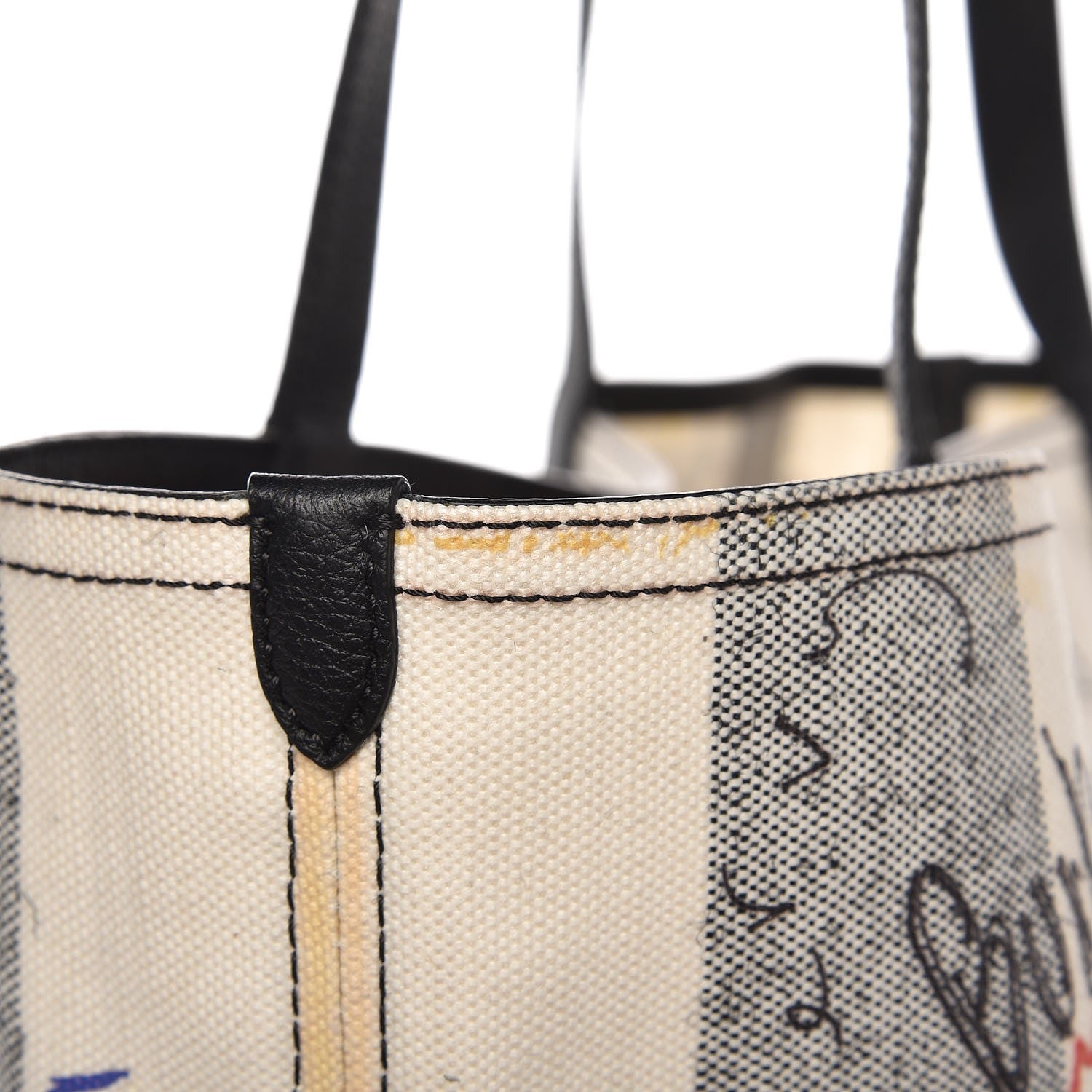Burberry Coated Canvas Mega Check Sketchbook Reversible Tote White Black 13 of 14