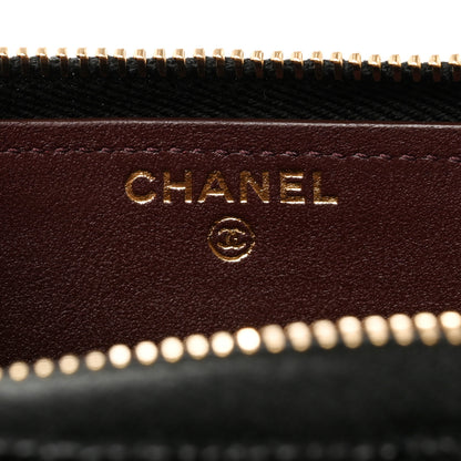 Chanel Caviar Quilted Large Gusset Zip Around Wallet Black 6 of 9