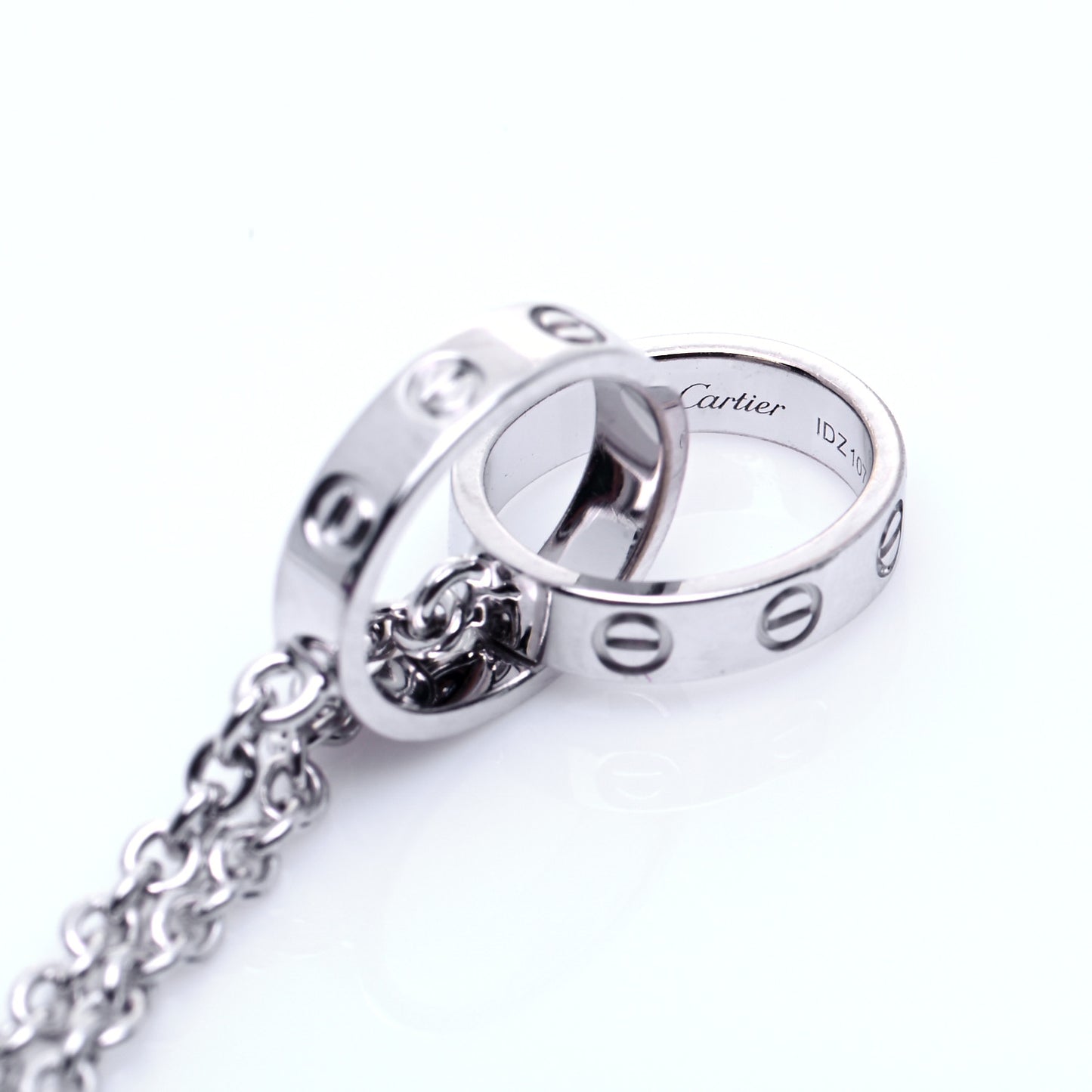 18K White Gold Interlocking LOVE Bracelet