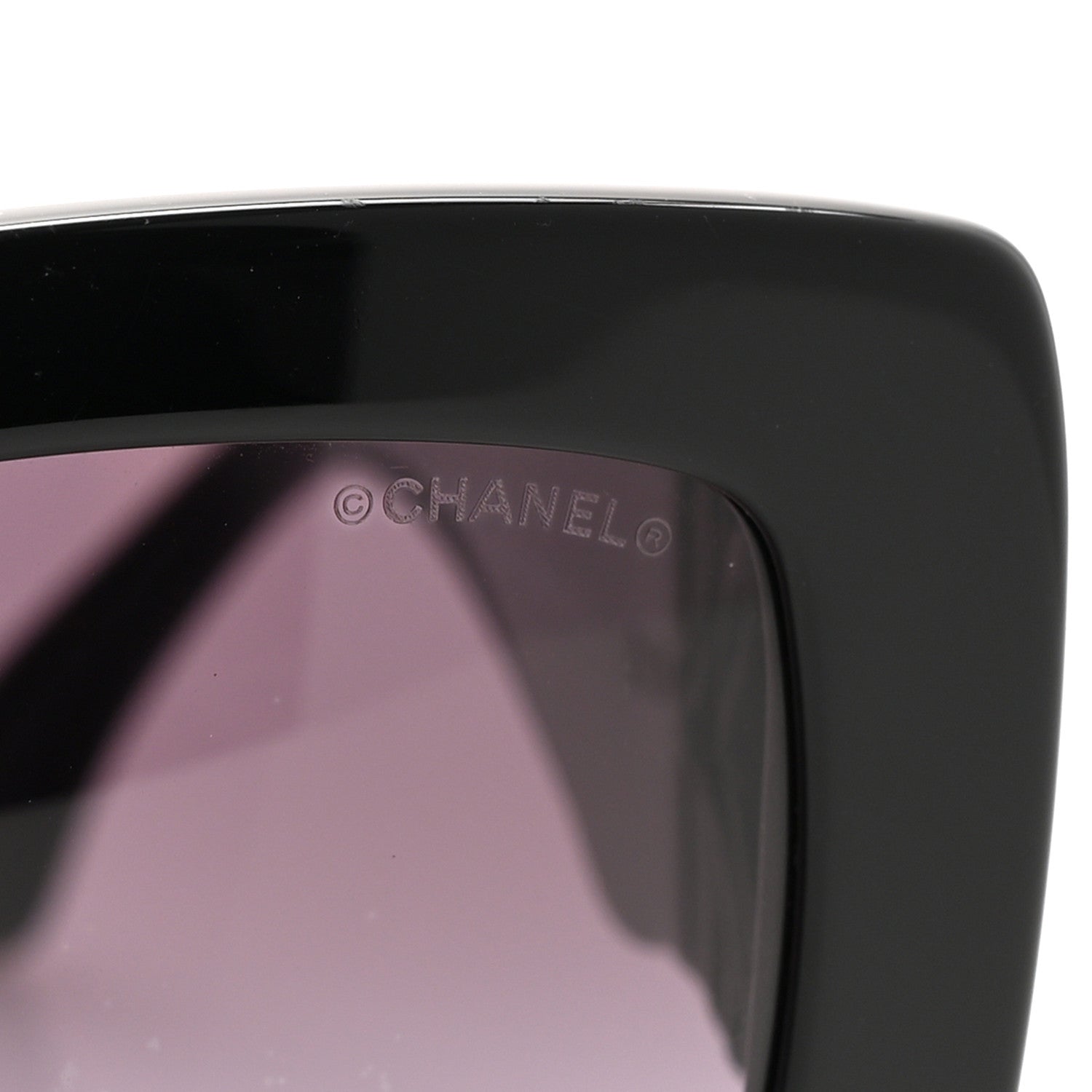Chanel Acetate Calfskin Square Sunglasses 5474-Q-A Black 7 of 8