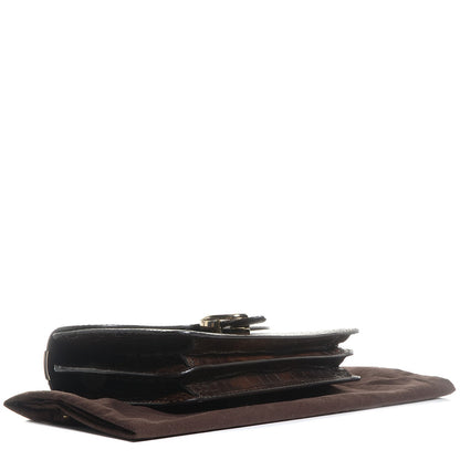 Gucci Washed Crocodile 1973 Medium Top Handle Bag Brown 5 of 10
