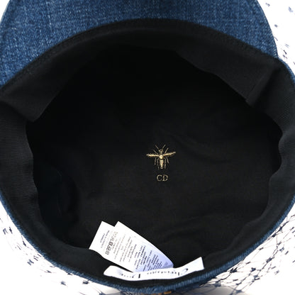 Christian Dior Denim Arty Cap with Veil 58 Blue 6 of 7
