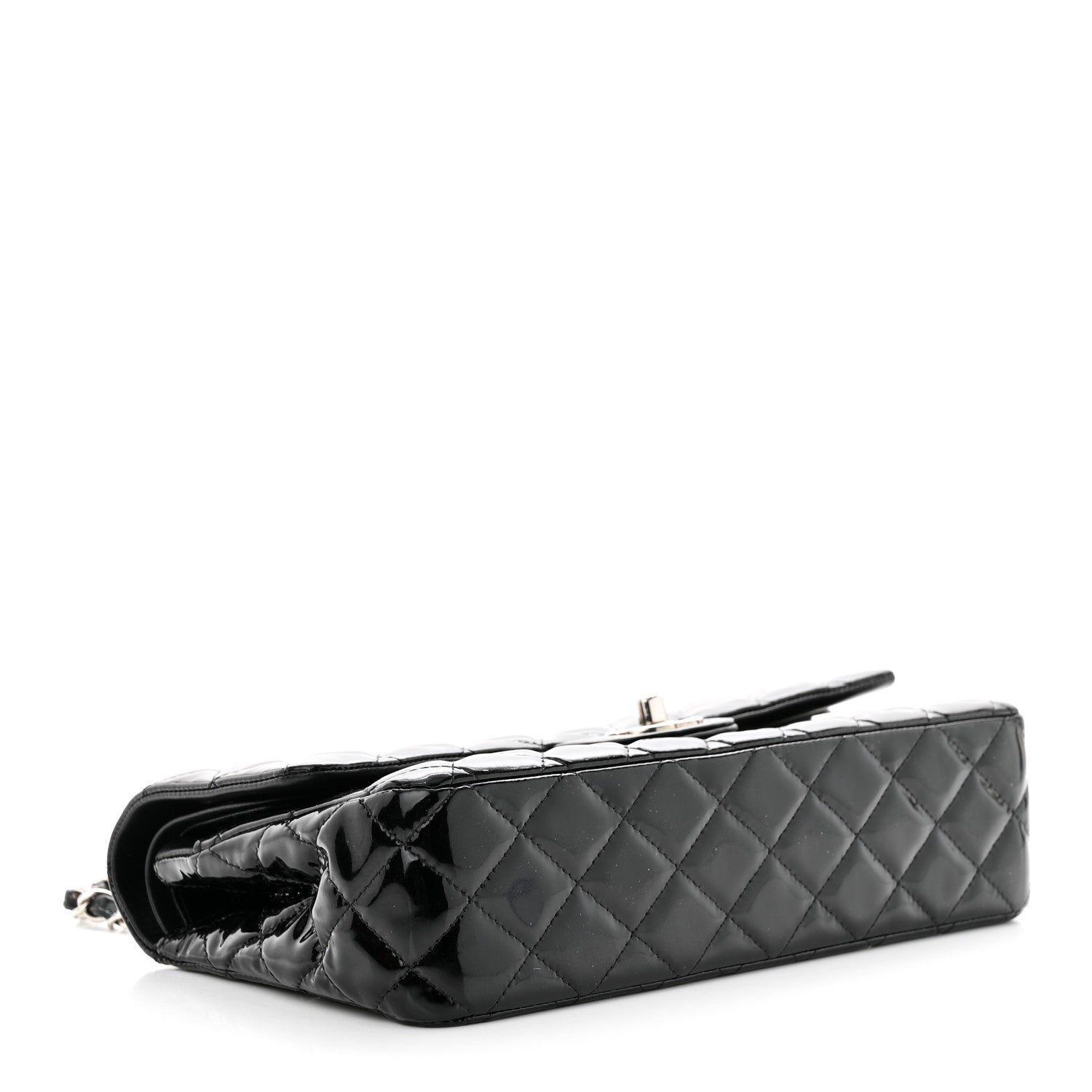 Chanel Patent Quilted Medium Double Flap Black 4 of 11