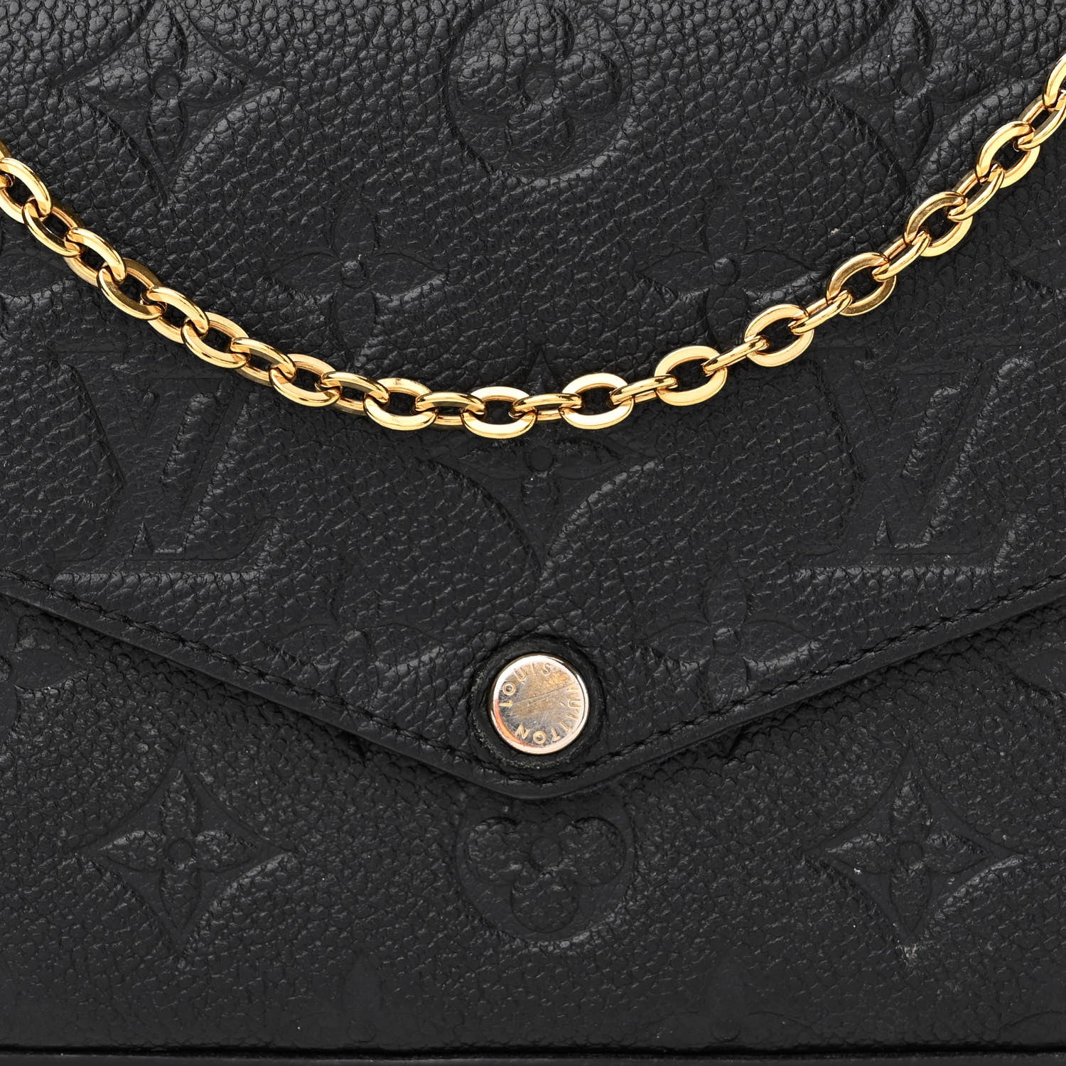 Louis Vuitton Empreinte Pochette Felicie Chain Wallet Black 7 of 9