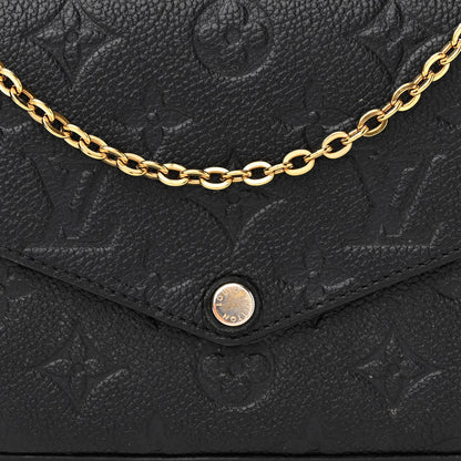 Louis Vuitton Empreinte Pochette Felicie Chain Wallet Black 7 of 9
