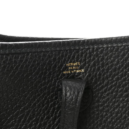Hermes Taurillon Clemence Evelyne TPM Black 6 of 11