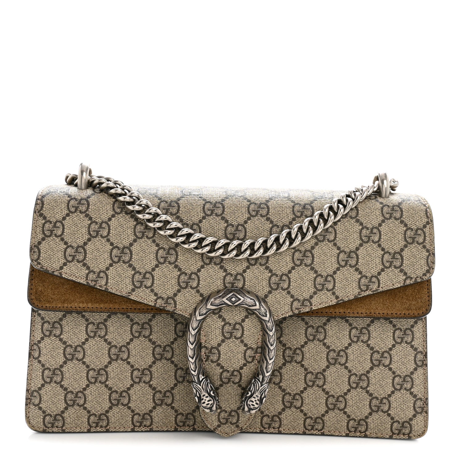 Gucci GG Supreme Monogram Small Dionysus Shoulder Bag Taupe 1 of 14