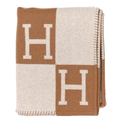 Hermes Wool Cashmere Avalon Blanket Ecru Camel 1 of 4