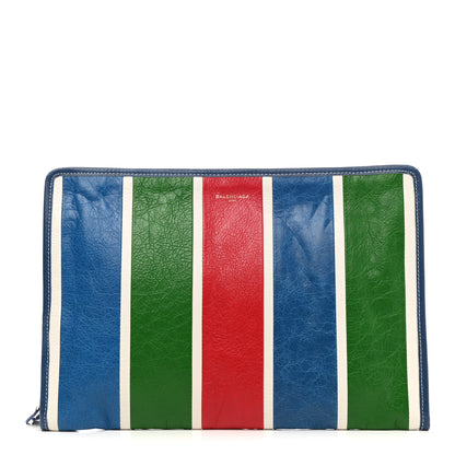 Balenciaga Veau Arena Multicolore Bazar Pouch Red White Blue Green 1 of 8