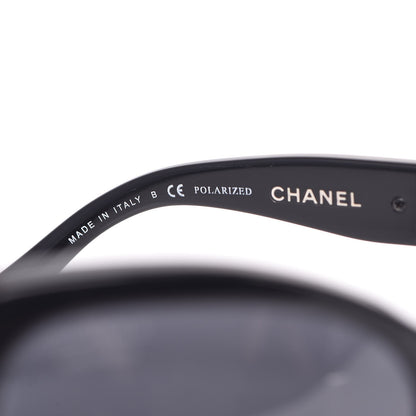 Chanel Acetate Metal Polarized Chain Square Sunglasses 5305 Black 6 of 8