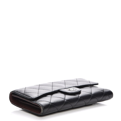 Chanel Lambskin Quilted Large Flap Wallet Black 4 of 10