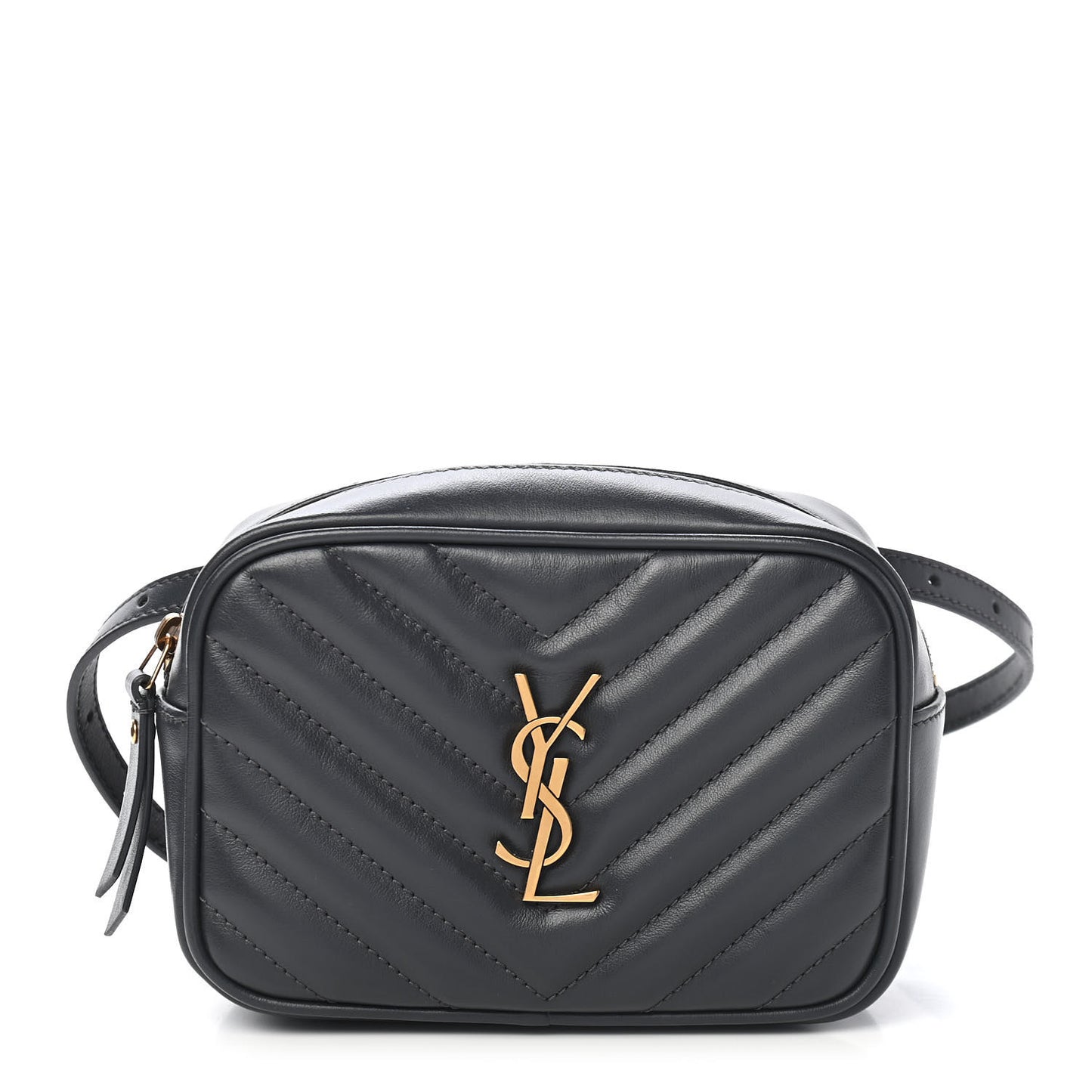 Calfskin Matelasse Monogram Lou Belt Bag Dark Smog