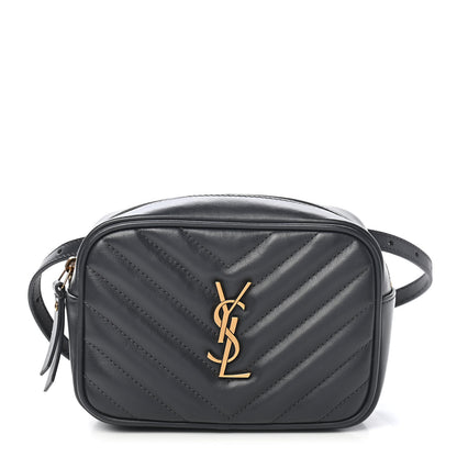 Saint Laurent Calfskin Matelasse Monogram Lou Belt Bag Dark Smog 1 of 9