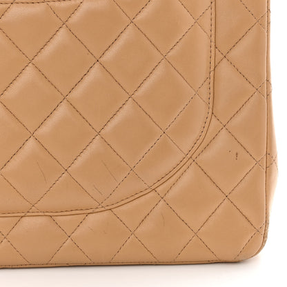 Chanel Lambskin Quilted Maxi Double Flap Beige 15 of 18