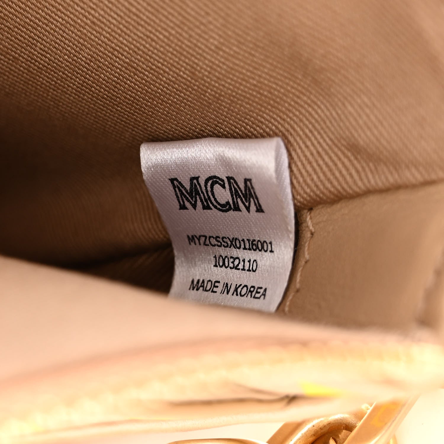 MCM Calfskin Color Splash Mini Pouch on Chain Croissant 6 of 9
