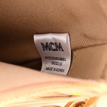 MCM Calfskin Color Splash Mini Pouch on Chain Croissant 6 of 9