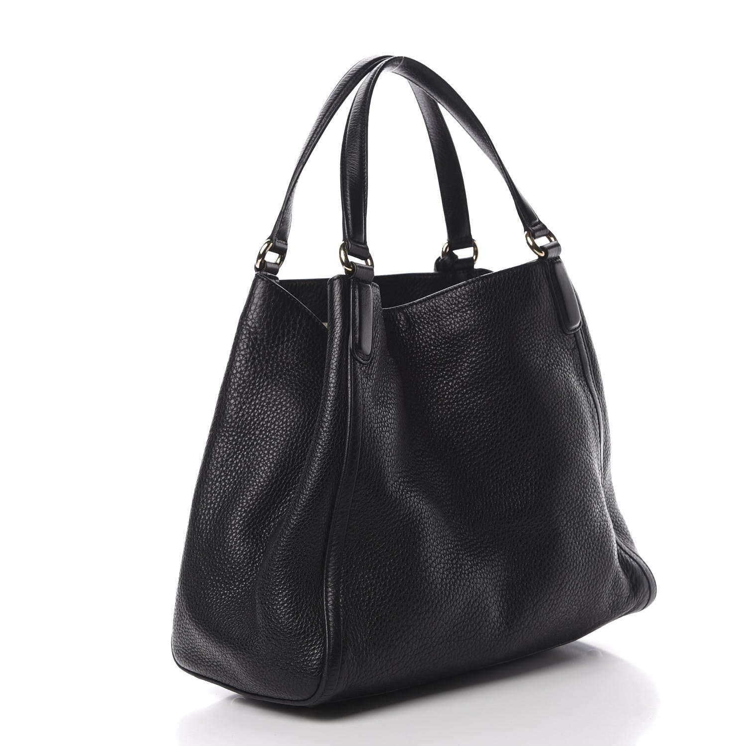 Gucci Pebbled Calfskin Medium Soho Shoulder Bag Black 3 of 15