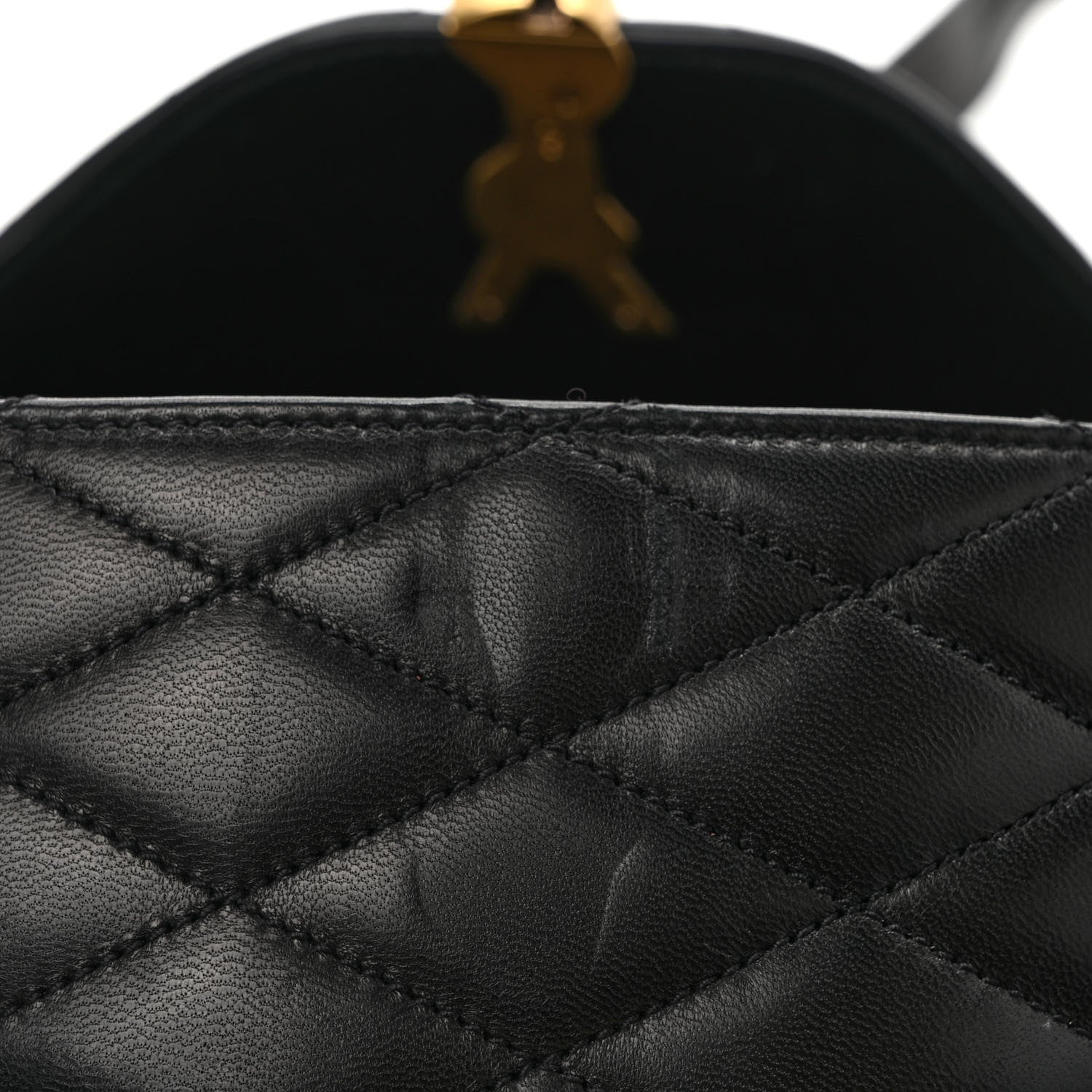 Saint Laurent Lambskin Quilted Camera Crossbody Flap Bag Black 9 of 9