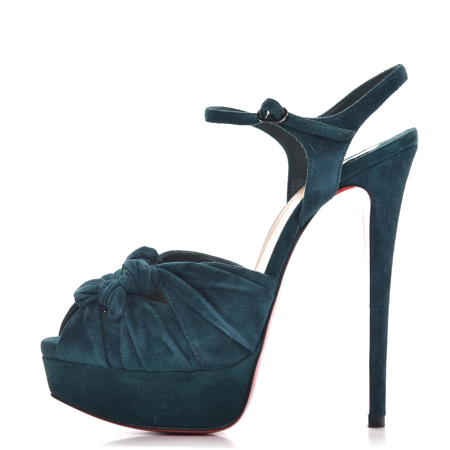 Christian Louboutin Veau Velours Ionescadiva 150 Pumps 36.5 Lagune 1 of 8