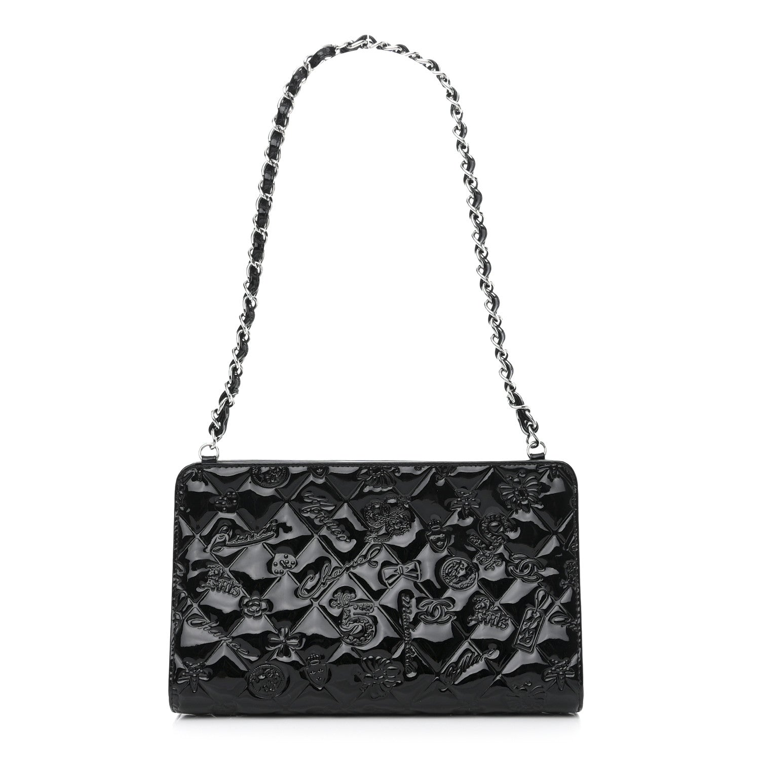 Chanel Patent Calfskin Lucky Symbols Pochette Black 1 of 11
