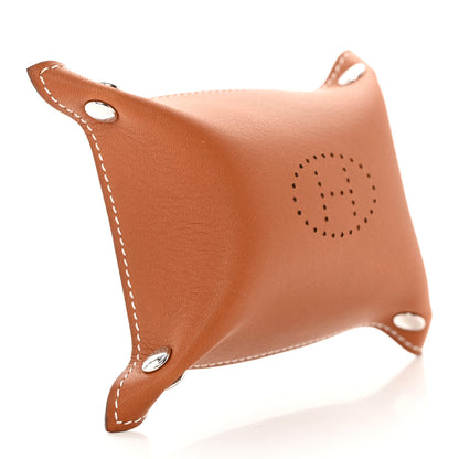 Hermes Taurillon Clemence Mini Mises et Relances Change Tray Ebene Fauve 3 of 6