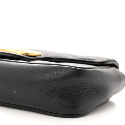 Gucci Calfskin Matelasse Super Mini GG Marmont Shoulder Bag Black 10 of 12