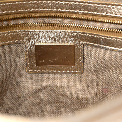 Fendi Lurex Zucca Baguette Gold Silver 8 of 12