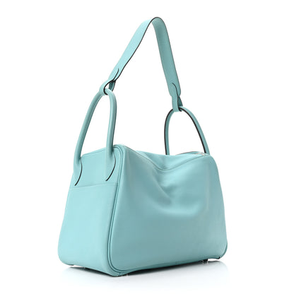 Hermes Taurillon Clemence Lindy 30 Bleu Atoll 3 of 10