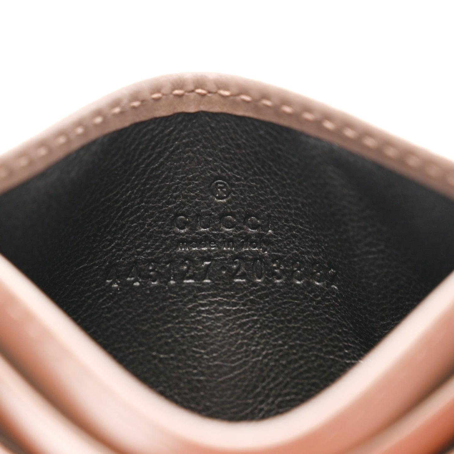 Calfskin Matelasse GG Marmont Card Holder Porcelain Rose