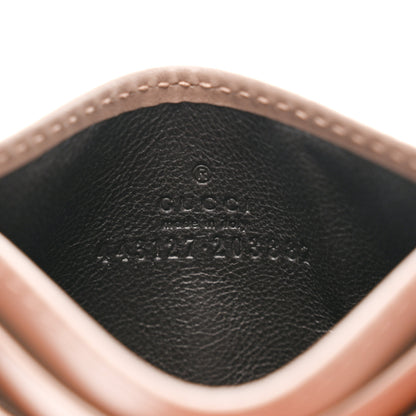 Gucci Calfskin Matelasse GG Marmont Card Holder Porcelain Rose 6 of 7
