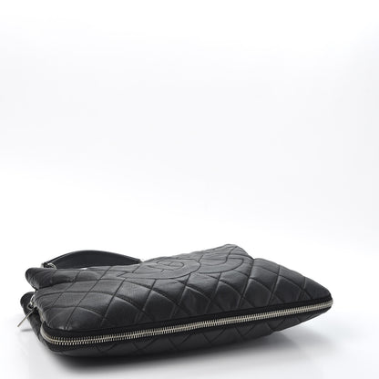 Chanel Caviar Quilted Expandable Zip Shoulder Bag Black 3 of 9