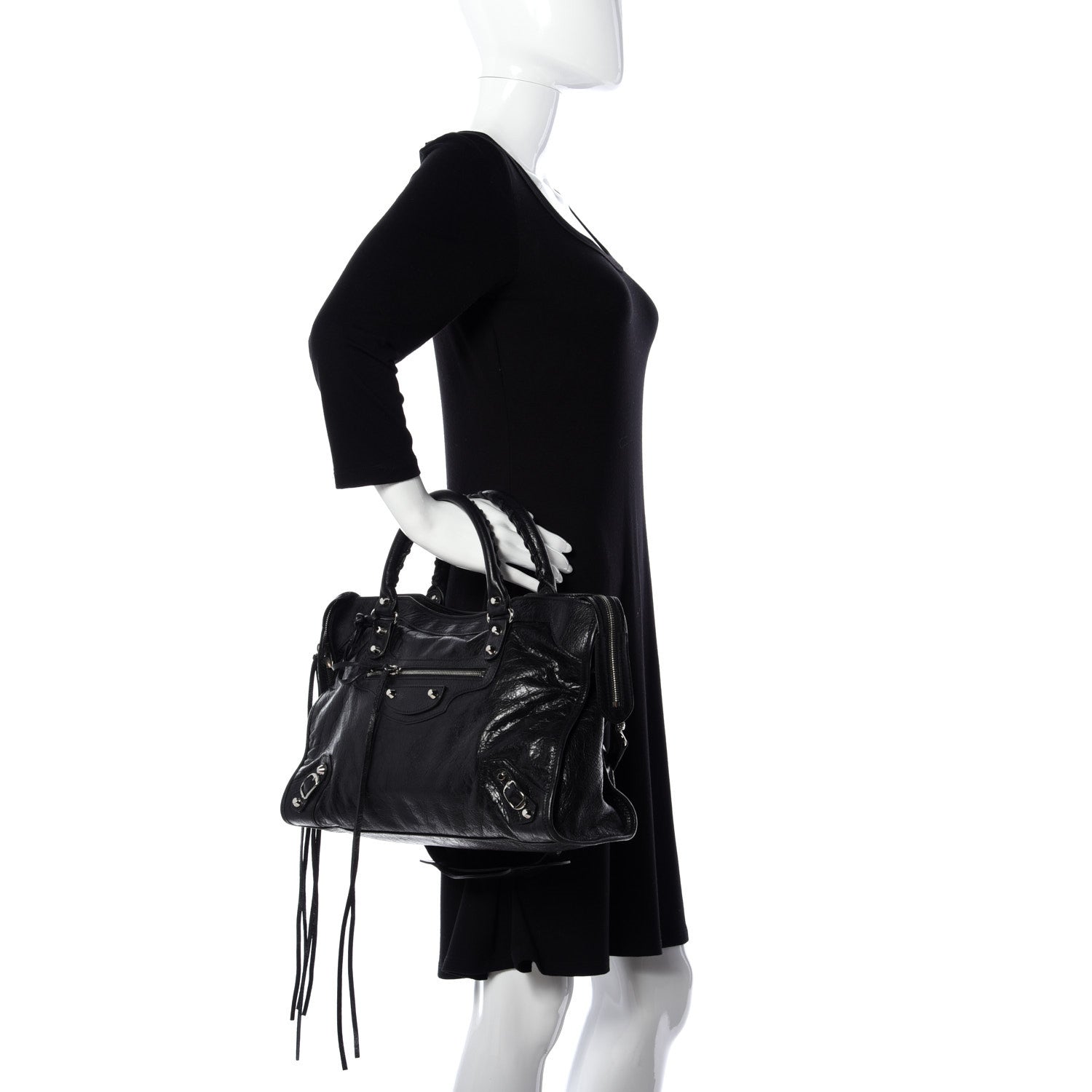 Balenciaga Agneau Classic Silver Hardware City Black 3 of 10