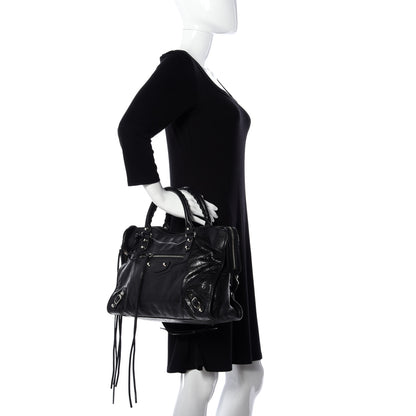Balenciaga Agneau Classic Silver Hardware City Black 3 of 10