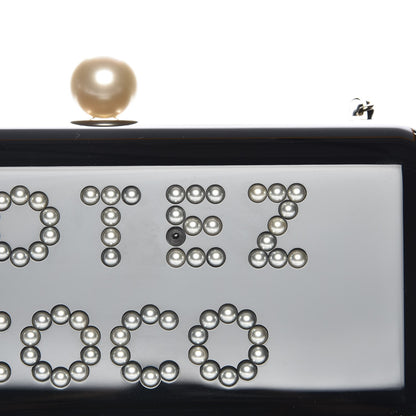 Chanel Plexiglass Votez Coco Evening In The Street Clutch Black 8 of 9