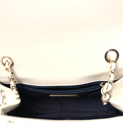 Chanel Lambskin CC Mania Flap Bag White 4 of 11