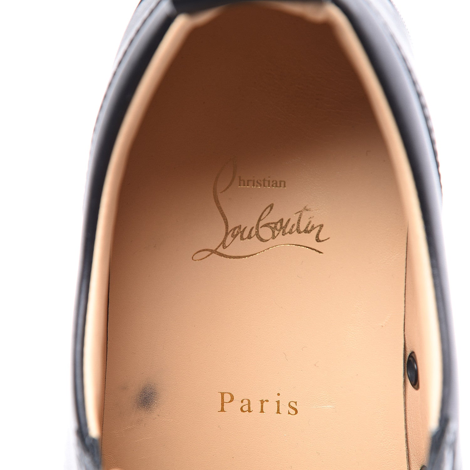 Christian Louboutin Calfskin Mens Louis Junior Flat Sneakers 44.5 Black 8 of 11