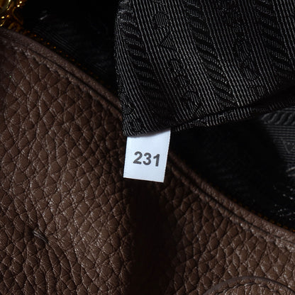 Prada Vitello Daino Shopping Tote Bambu 8 of 11