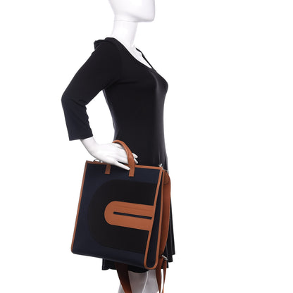 Hermes Toile Swift Record Bag 78 Bleu Marine 3 of 11