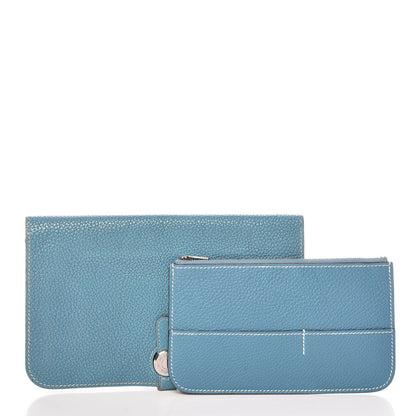 Hermes Togo Dogon Duo Wallet Blue Jean 24 of 24