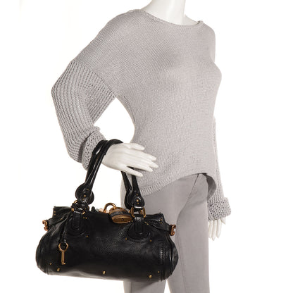 Chloe Leather Medium Paddington Satchel Black 2 of 7