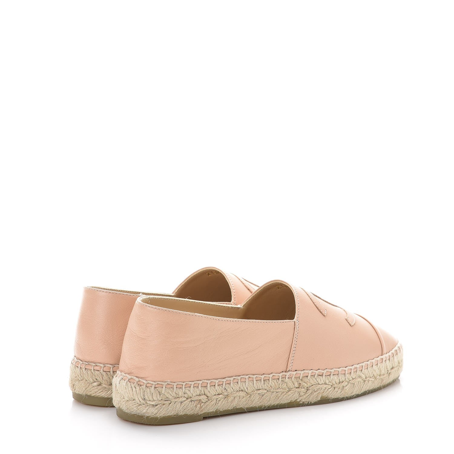 Chanel Lambskin CC Espadrilles 37 Nude 4 of 11