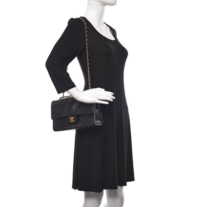 Chanel Lambskin Quilted Medium Double Flap Black 2 of 19