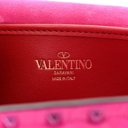 Valentino Garavani Calfskin Lacquer Monochrome Small Rockstud Spike Convertible Shoulder Bag Pink PP 6 of 9