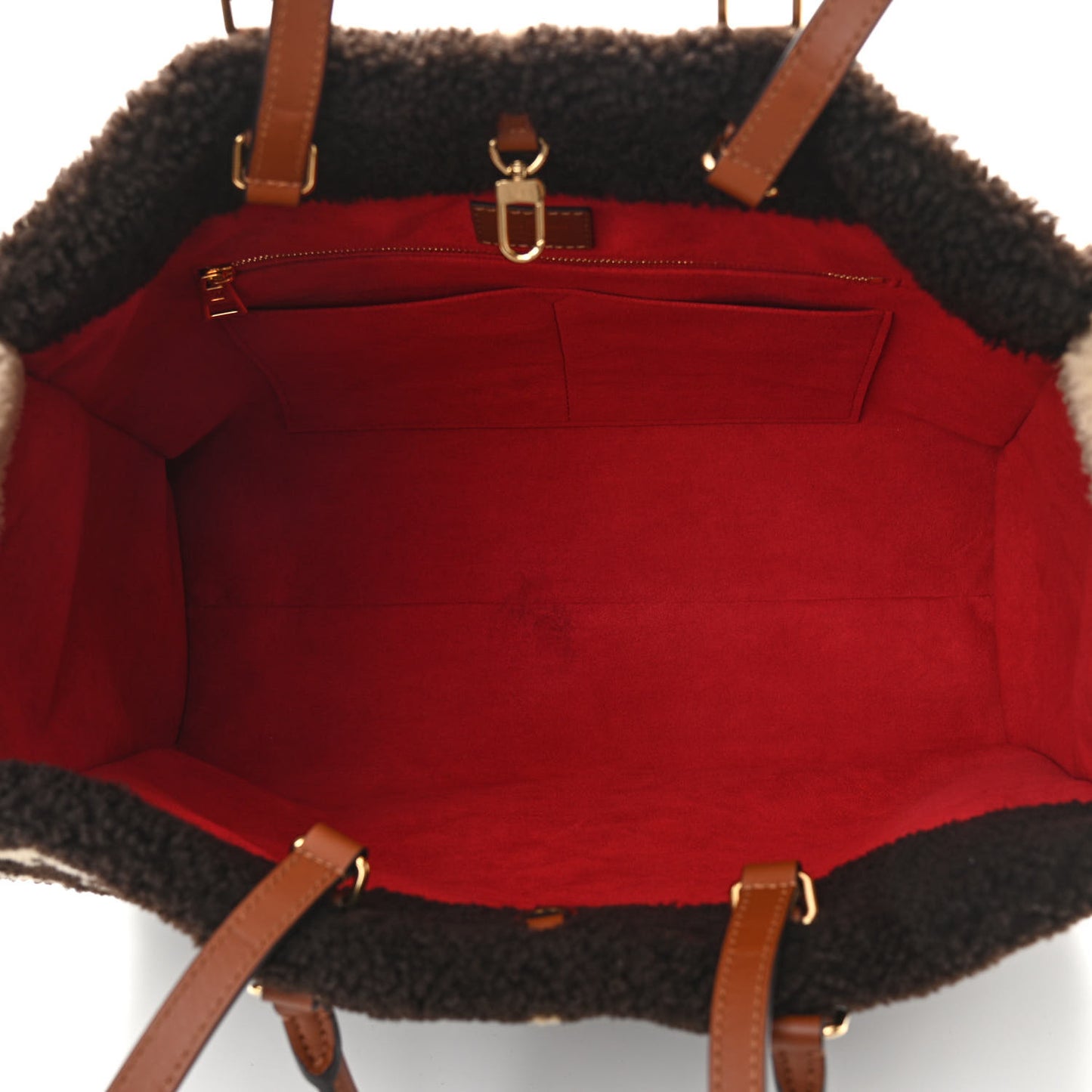 Shearling Monogram Giant Teddy Onthego GM Black White